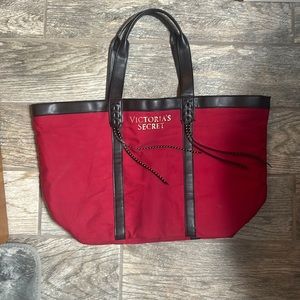 Red Victoria’s Secret tote bag